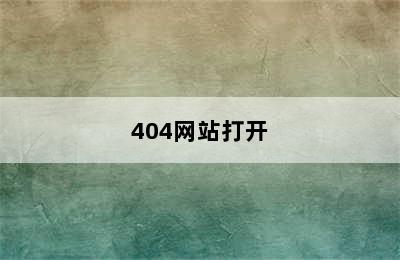 404网站打开