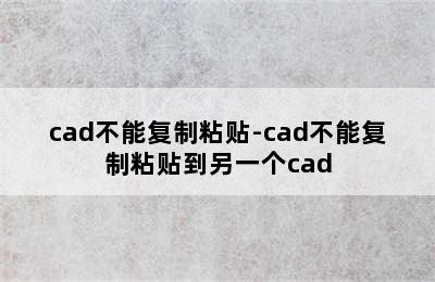 cad不能复制粘贴-cad不能复制粘贴到另一个cad
